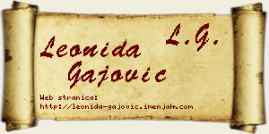 Leonida Gajović vizit kartica
